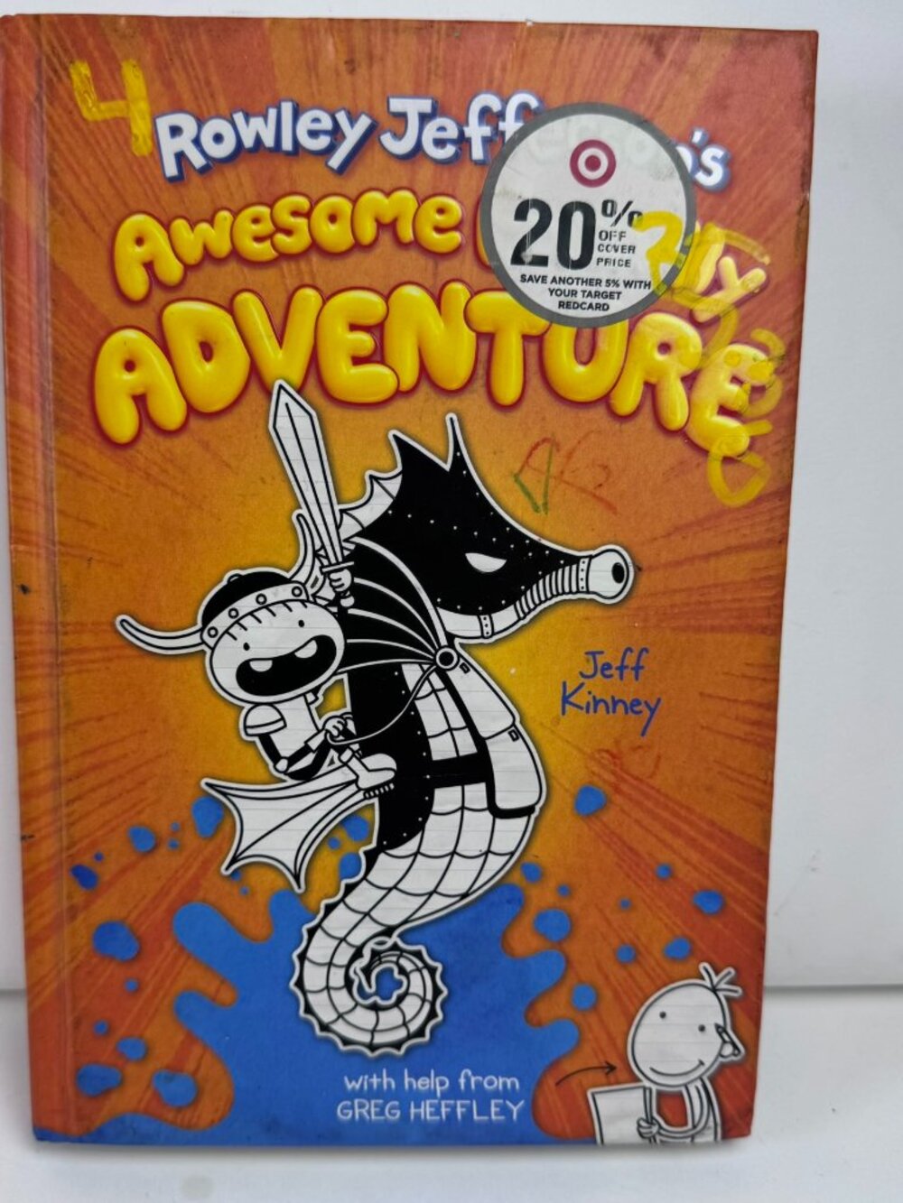 Rowley Jefferson's Awesome Friendly Adventure Jeff Kinney Hardcover Book Marking